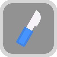 Surgery Knife Flat round corner Icon Design vector