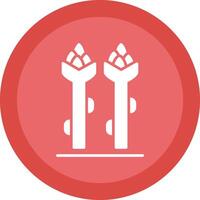 Asparagus Line Shadow Circle Icon Design vector