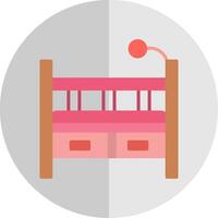 Baby Crib Flat Scale Icon Design vector