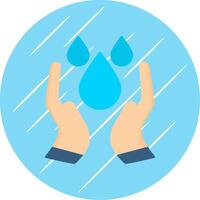 Water Saving Flat Circle Icon Design vector