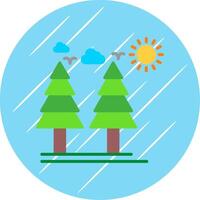 sano bosque plano circulo icono diseño vector