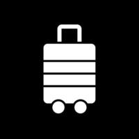 Luggage Glyph Inverted Icon Design vector