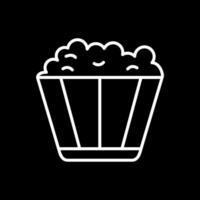 Popcorn Line Inverted Icon Design vector