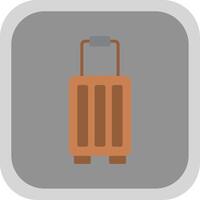 Suitcase Flat round corner Icon Design vector