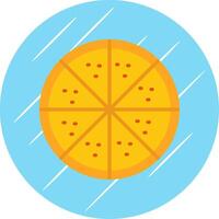 Pizza Flat Circle Icon Design vector