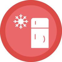 Refrigerator Glyph Due Circle Icon Design vector