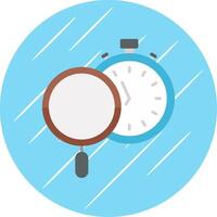 hora rastreo plano circulo icono diseño vector