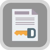 Document Flat round corner Icon Design vector