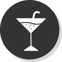 martini glifo sombra circulo icono diseño vector