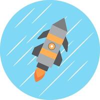 Missile Flat Circle Icon Design vector