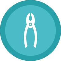 Pliers Glyph Due Circle Icon Design vector