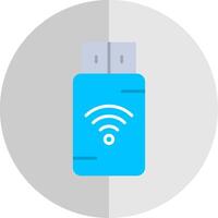 memoria USB plano escala icono diseño vector