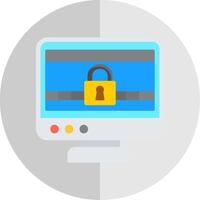 Ransomware Flat Scale Icon Design vector