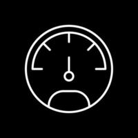 Speedo Meter Line Inverted Icon Design vector