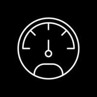 Speedo Meter Line Inverted Icon Design vector