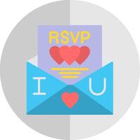 Rsvp Flat Scale Icon Design vector