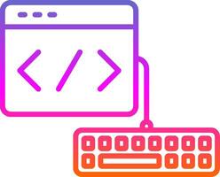 Web Development Line Gradient Icon Design vector