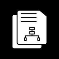 Document Glyph Inverted Icon Design vector