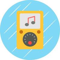 Music Player Flat Circle Icon Design vector