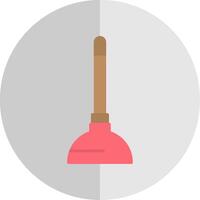 Plunger Flat Scale Icon Design vector