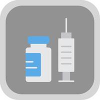 Vaccination Flat round corner Icon Design vector