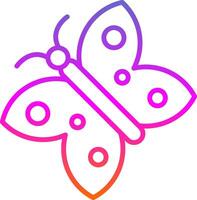 Butterfly Line Gradient Icon Design vector