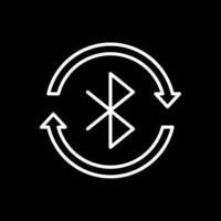 Bluetooth Line Inverted Icon Design vector