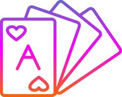 Card Deck Line Gradient Icon Design vector