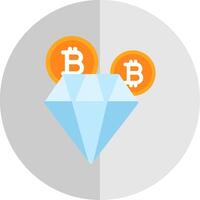 Bitcoin Diamond Flat Scale Icon Design vector