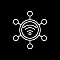 Connection Line Inverted Icon Design vector
