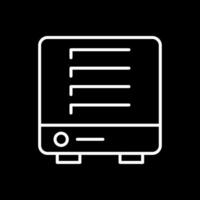Heater Line Inverted Icon Design vector