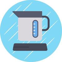 Electric Kettles Flat Circle Icon Design vector
