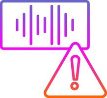 Error Line Circle Sticker Icon vector