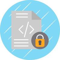 Protected Flat Circle Icon Design vector