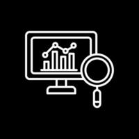 Market Analytics Line Inverted Icon Design vector