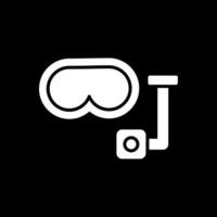 Scuba Dive Glyph Inverted Icon Design vector