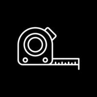 Tape Measure Line Inverted Icon Design vector