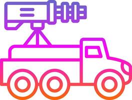 Truck Line Gradient Icon Design vector