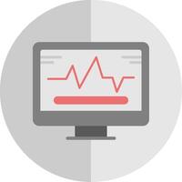 System Monitoring Flat Scale Icon Design vector