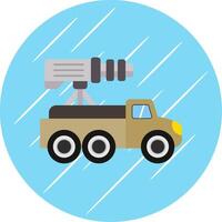 Truck Flat Circle Icon Design vector