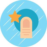 Star Flat Circle Icon Design vector