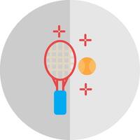 Tennis Flat Scale Icon Design vector