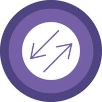 Swap Glyph Due Circle Icon Design vector