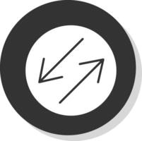 Swap Glyph Shadow Circle Icon Design vector