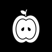 Apple Glyph Inverted Icon Design vector