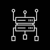 Data Structure Line Inverted Icon Design vector