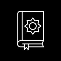 Holy Book Line Inverted Icon Design vector