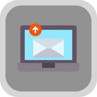 Sending Email Flat round corner Icon Design vector