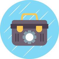 Toolbox Flat Circle Icon Design vector