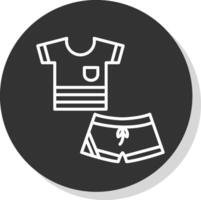 Sportswear Glyph Due Circle Icon Design vector